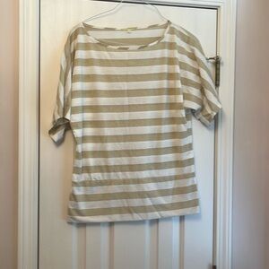 GIANNI BINI Stripe top with sheen